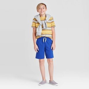 NWT Boys Pull On Knit Shorts-Blue- Cat and Jack